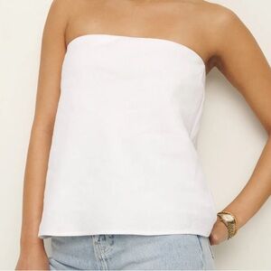 Reformation Spritz Linen top white medium nwt